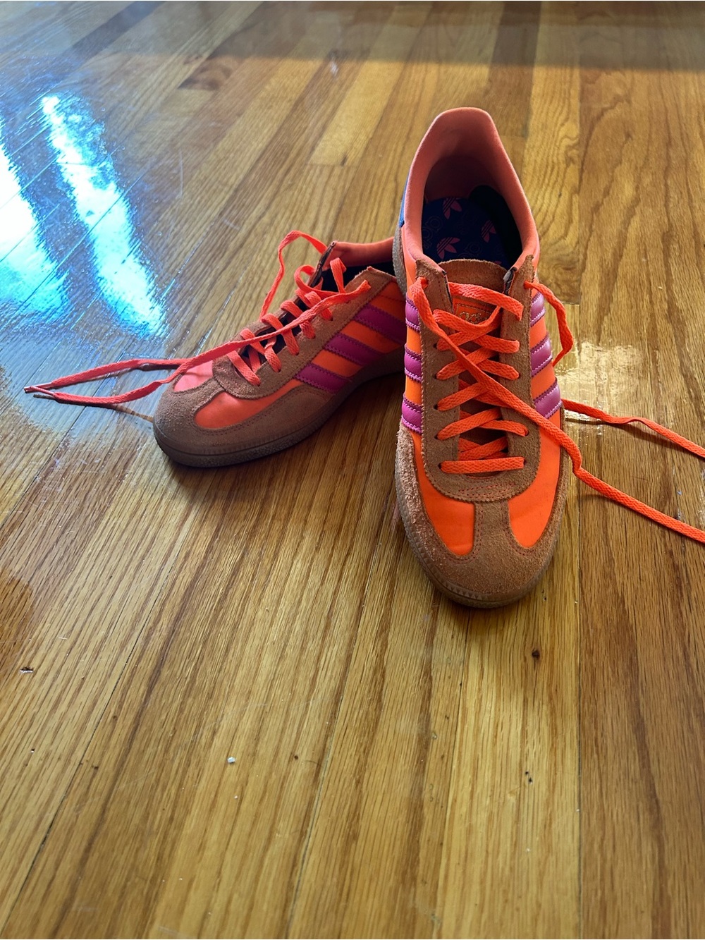 adidas Orange and Pink Low-Profile Sneakers